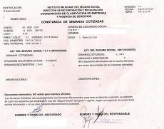 certificado semanas cotizadas imss